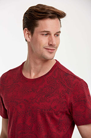 Wrap Erkek Tişört Bordo
