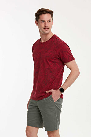 Wrap Erkek Tişört Bordo