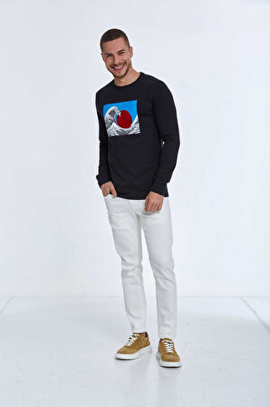 Ralph Erkek Uzun Kol Tişört Lacivert