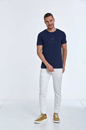 Kai Baskılı Erkek Tişört Lacivert