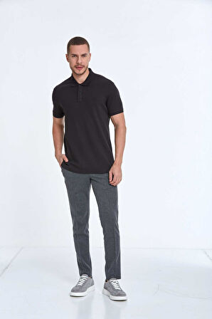 Walker Polo Erkek Tişört Siyah