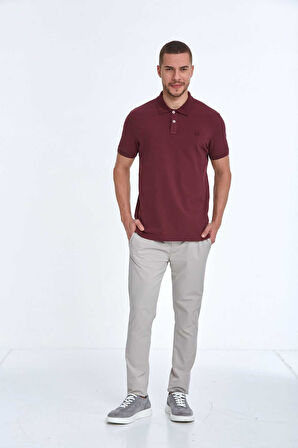 Walker Polo Erkek Tişört Bordo