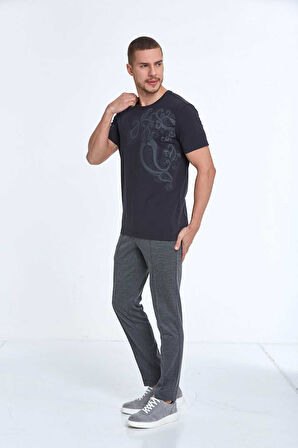 Rafael Baskılı Erkek Tişört Siyah