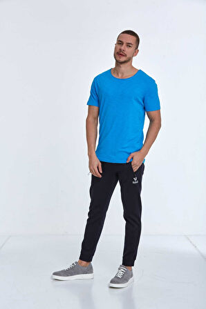 Milan Over Size Erkek Tişört Mavi