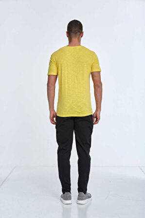 Milan Over Size Erkek Tişört Sarı