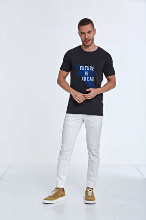 Blaze Baskılı Erkek Tişört Siyah