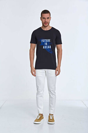 Blaze Baskılı Erkek Tişört Siyah