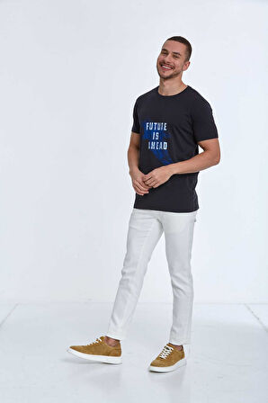 Blaze Baskılı Erkek Tişört Siyah