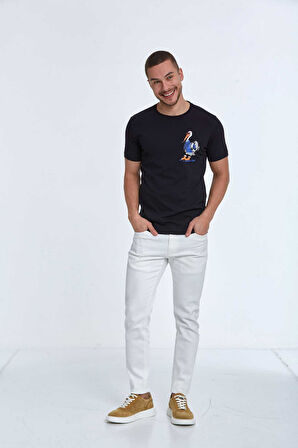 Ramon Baskılı Erkek Tişört Lacivert