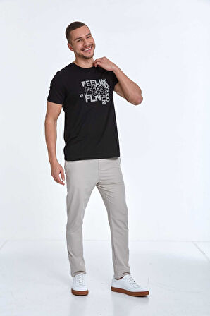 Cortez Baskılı Erkek Tişört Siyah