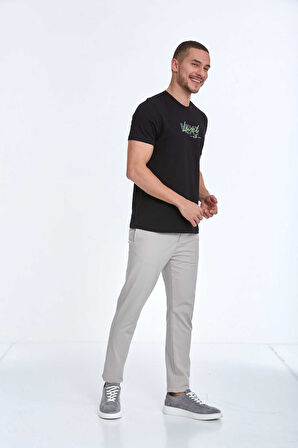 Fair Baskılı Erkek Tişört Siyah