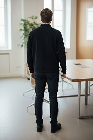 Danny Tam Fermuarlı Sweatshirt Siyah