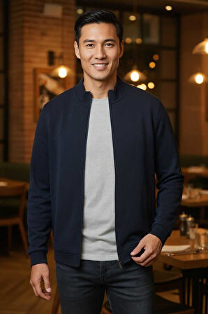 Danny Tam Fermuarlı Sweatshirt Lacivert