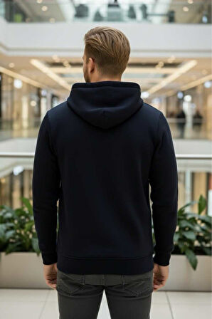 Juan Kapüşonlu Erkek Sweatshirt Siyah