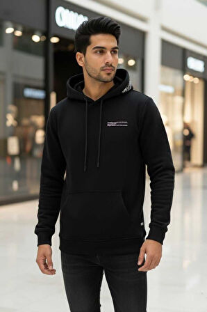 Gavi Kapüşonlu Erkek Sweatshirt Siyah