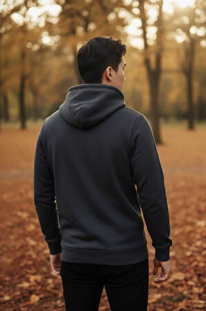 Gavi Kapüşonlu Erkek Sweatshirt Antrasit