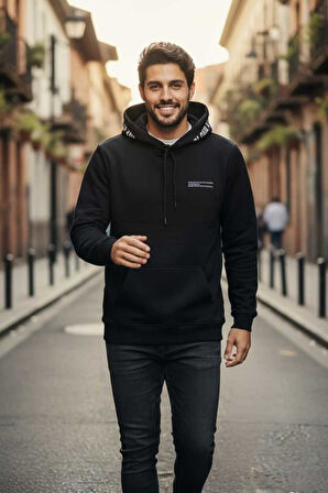 Gavi Kapüşonlu Erkek Sweatshirt Lacivert