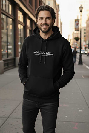 Fern Kapüşonlu Erkek Sweatshirt Lacivert