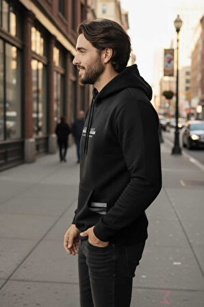 Fern Kapüşonlu Erkek Sweatshirt Lacivert