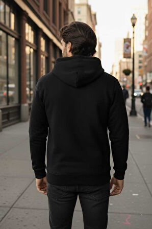 Fern Kapüşonlu Erkek Sweatshirt Lacivert