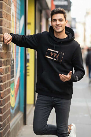 Sandro Kapüşonlu Erkek Sweatshirt Siyah