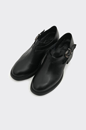 Günlük Hakiki Deri Topuklu Kadın Ayakkabı