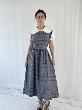 Retrobird Mandy Uzun Midi Boy Jile Elbise Kadın Füme