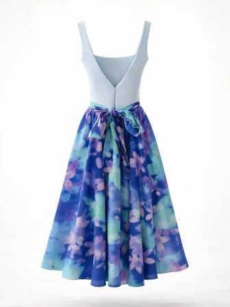 Retrobird 50s Belle Corset Midi Elbise Kadın Turkuaz