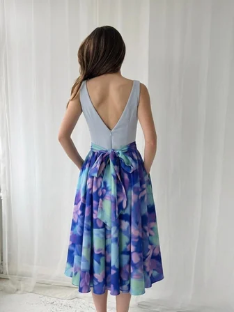 Retrobird 50s Belle Corset Midi Elbise Kadın Turkuaz