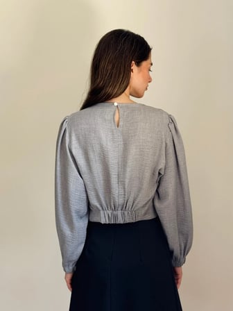 Retrobird Alisa Kapaklı Retro Gömlek Kadın Gri