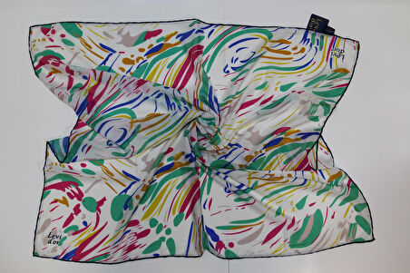 Alcanavm LeviDor Beyaz Desenli Eşarp