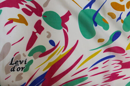 Alcanavm LeviDor Beyaz Desenli Eşarp