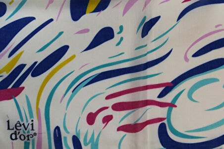 Alcanavm LeviDor Beyaz Desenli Eşarp 9692580128936