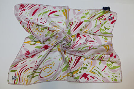 Alcanavm LeviDor Beyaz Desenli Eşarp 9692580128938