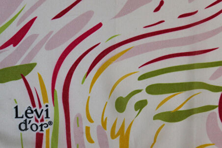 Alcanavm LeviDor Beyaz Desenli Eşarp 9692580128938