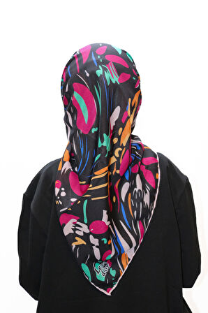 Alcanavm LeviDor Siyah Desenli Eşarp