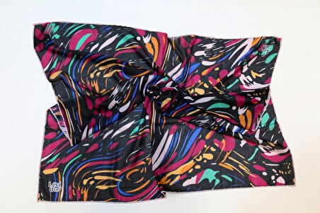 Alcanavm LeviDor Siyah Desenli Eşarp