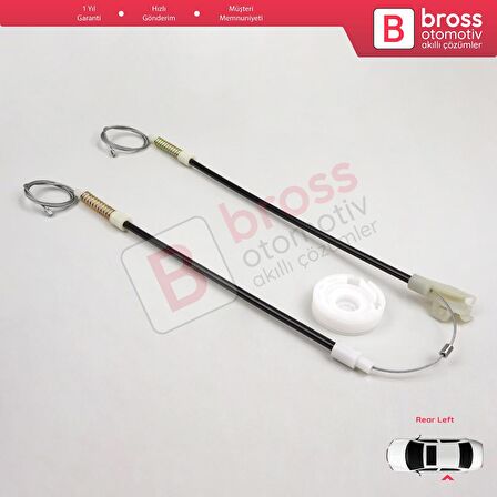 VW Golf MK3 1991-1998 5-Kapı Vento Jetta 1992-1999 İçin Elektrikli Arka Sol Cam Kriko Tamir Seti