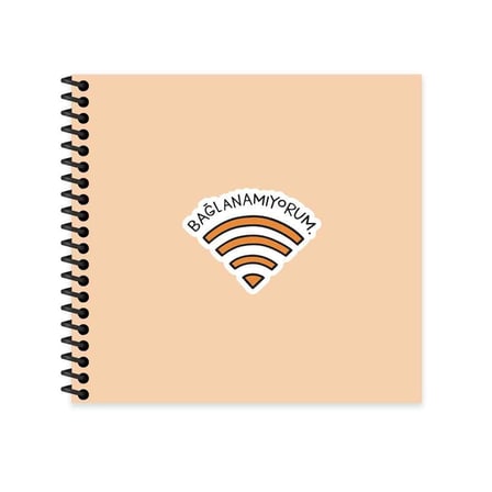 Stickerlı Not Defteri Spiralli Sert Kapak Hisli Şeyler 16X15Cm 50 Yp Çizgili 500553-99 (6 Lı Paket)