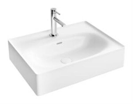 VitrA Equal Lavabo 7241B403-0001 Dikdörtgen - 60x45 cm - tek armatür delikli - su taşma delikli - Clean - beyaz