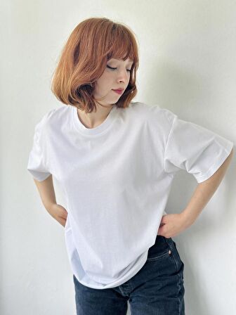 Retrobird Oversize Tişört Unisex Beyaz