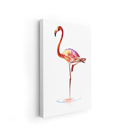 Zarif Pembe Flamingo Modern Minimalist Kanvas Tablo