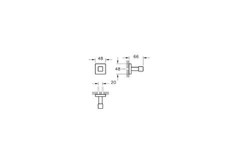 VitrA Q-Line A44998 Tekli Askı, Krom