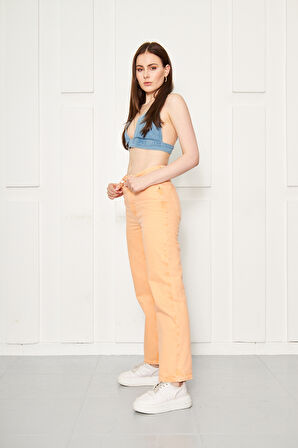 Somon Straight Yüksel Bel  Kadın Jean