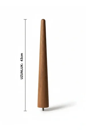 Ahşap Konik Ayak | 43 cm | Sehpa Ayağı 4'lü |