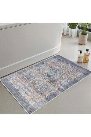 Banyo Paspası, Yumuşak Banyo Halısı, Kaymaz Dot Tabanlı, Yıkanabilir - 60x100