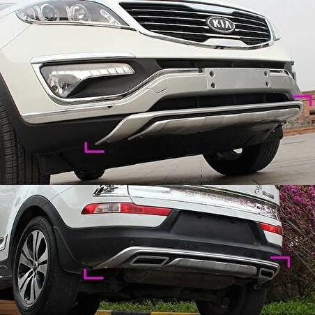 AUTOGP  Kia sportage ön ve arka koruma difüzörü çift çıkış egzos 2010 / 2015