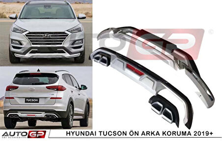 AUTOGP  Hyundai tucson ön arka tampon koruması difüzör 2018 2019 2020 1.6 (Kalın Tip)