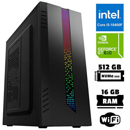 Xaser Xsr1044 i5 10400F 16GB Ram 512GB M.2 NVMe SSD 2GB GT610 Ekran Kartı Masaüstü Ofis Bilgisayarı
