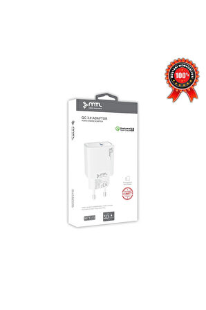 3 Amper 18W USB Hızlı Ev Tipi Şarj Adaptörü MT-A1315